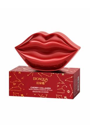 Патчі для губ bioaqua cherry collagen moisturizing essence lip film