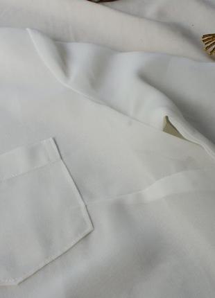 Базовая белая полупрозрачная блуза papaya6 фото