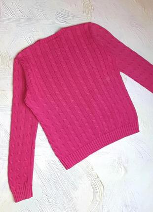 💝2+1=4 брендовый насыщенно-розовый женский свитер ralph lauren, размер 46 - 482 фото