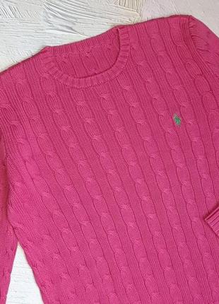 💝2+1=4 брендовый насыщенно-розовый женский свитер ralph lauren, размер 46 - 486 фото