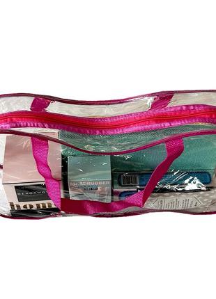 Компактная сумка в роддом или для вещей 40*20*10 см (розовый)7 фото