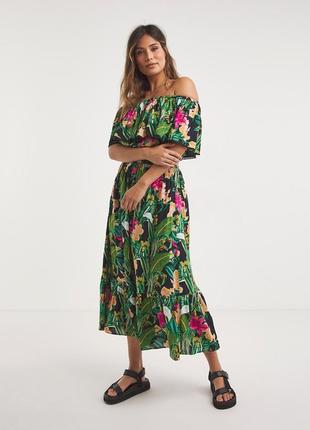 Віскозне з воланами плаття 👗 великого розміру