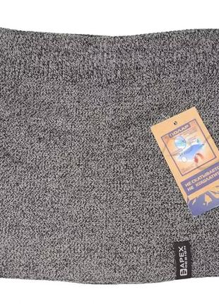 Снуд мужской меланжевый баф утепленный флисом молодежный теплый зимний apex симон мел снуд темно-серый