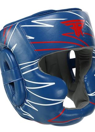 Шолом боксерський з повним захистом fistrage pro training vl-9353 s синій (37508259), fdso