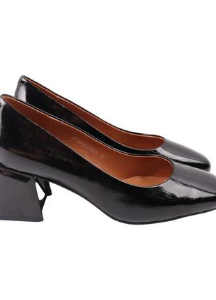 Туфли женские geronea черные натуральная лаковая кожа, 36