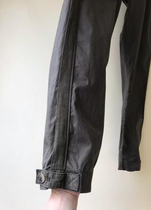 Натуральные легкие брюки хаки (возможен обмен)3 фото