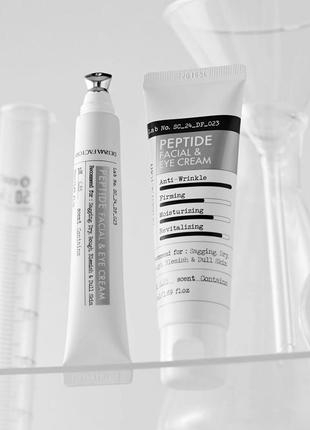 𝗣𝗘𝗣𝗧𝗜𝗗𝗘 𝗙𝗮𝗰𝗶𝗮𝗹 & 𝗘𝘆𝗲 𝗖𝗿𝗲𝗮𝗺 dermafactory антивіковий пептидний крем для зони очей
