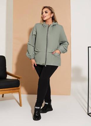 Стильна вітровка на підкладці супербатал, батал,норма7 фото