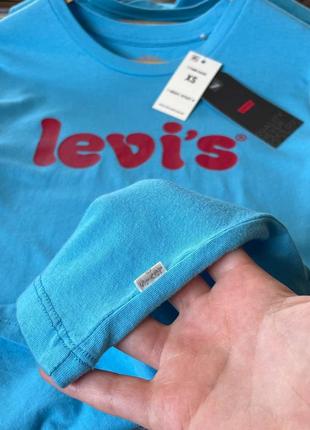 Жіноча блакитна нова футболка майка levi’s оригінал розмір xs5 фото