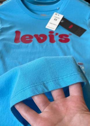 Женская голубая новая футболка майка levi’s оригинал размер xs6 фото