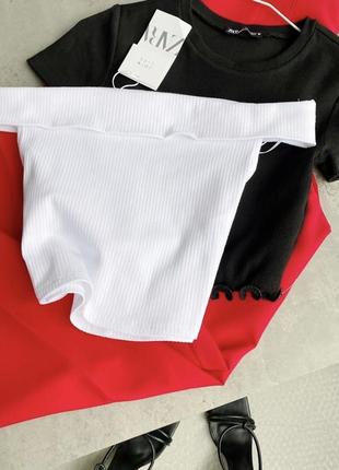 Топ в рубчик зара zara