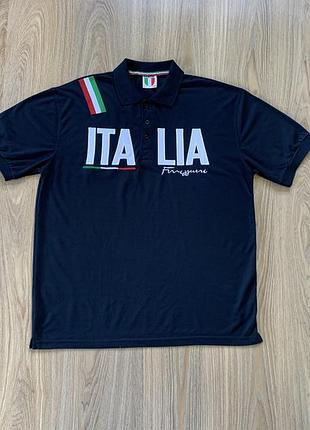 Мужская винтажная хлопковая поло футболка с нашивкой italy