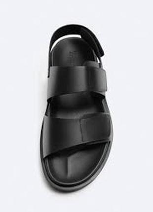 Кожаные сандалии босоножки сагдалии на липучках