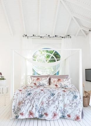 Туреччина 🇹🇷, євро комплект постільної білизни з рушником 200 х 220 см rosalinda sabre