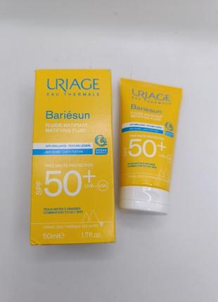 Сонцезахисний матувальний флюїд uriage bariésun mat fluide spf50+