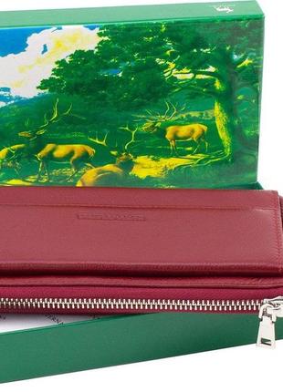 Компактний гаманець-клатч із блоком для карток 10,5х20,5 marco coverna 6052-4(17084) бордовий2 фото