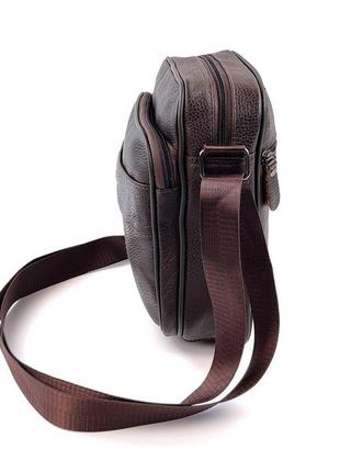 Мужская кожаная сумка jz ko-333-3 20x24x8 коричневая5 фото