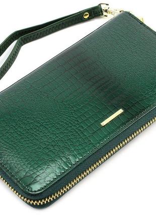 Лаковый женский кошелек из кожи marco coverna mc-403-2500-7 (jz6593) зелёный