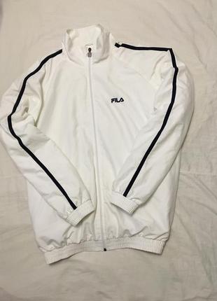 Ветровка fila белая оригинальная спортивная куртка красивая
