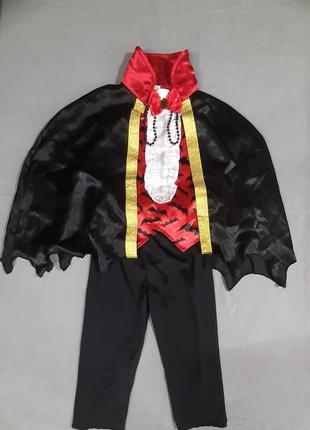 Карнавальный новогодний костюм граф дракула вампир летучая мышь на хеллоуин