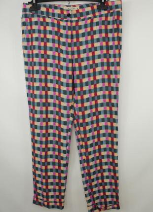 Шикарні люкс штани брюки etro milano multicolor check stretch viscose women's pants
