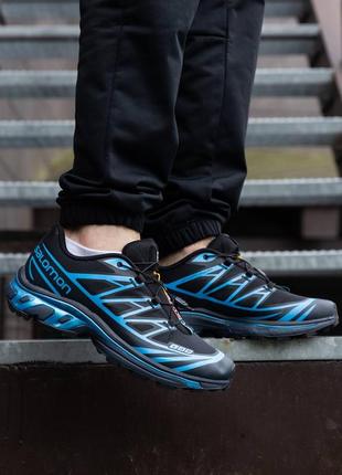 Чоловічі кросівки саломон чорно-сині / salomon s lab xt-6 black blue phantom4 фото