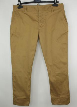 Оригінальні чіно брюки штани dsquared2 beige stretch cotton cropped chino pants women's