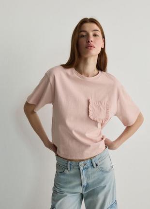 Футболка прямого кроя из хлопкового трикотажа reserved