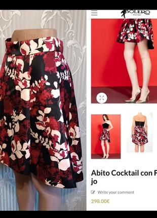 Оригинальная юбка / юбка известного бренда liu jo в цветочный принт