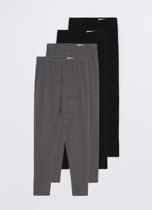 Женские черные, серые базовые леггинсы лосины lefties (zara) р. s, m