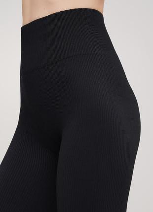 Леггинсы в рубчик с моделирующим швом сзади leggings rib3 фото