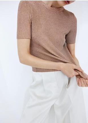 Трикотажний топ металік h&m