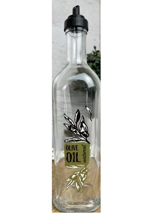Пляшка для олії everglass romanica 500 мл з дозатором декорована1 фото