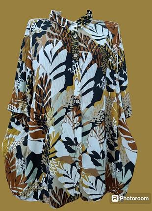 Рубашка женская 💯% вискоза.супер батал.