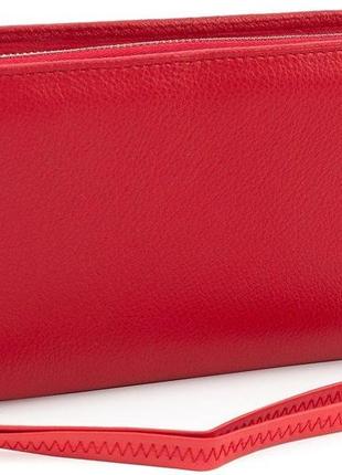 Вместительный кошелек из кожи для женщин marco coverna mc-1-6056-2 (jz6564) красный
