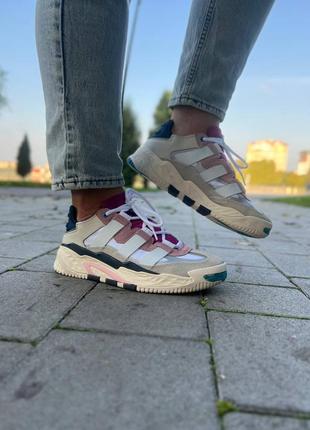 Чоловічі кросівки adidas niteball cream white3 фото