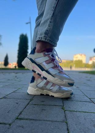 Чоловічі кросівки adidas niteball cream white4 фото