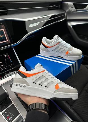 Чоловічі кросівки adidas green drop step white gray orange