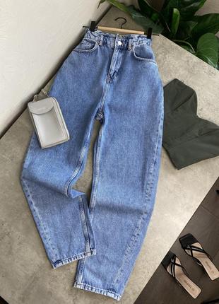 Джинсы мом mango, размер m-l, синие