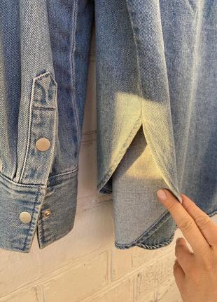Классная стильная джинсовая рубашка h&amp;m5 фото