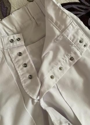 Білі медичні штани, медична форма4 фото