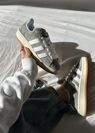 Adidas campus 00s grey / white1 фото