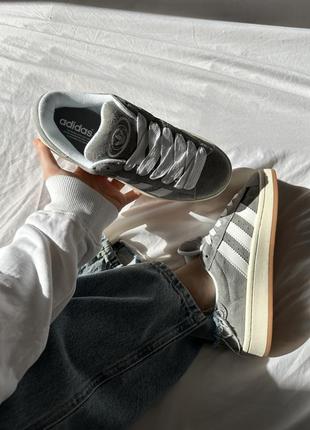 Adidas campus 00s grey / white7 фото