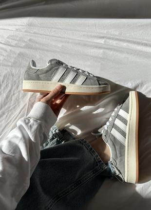 Adidas campus 00s grey / white9 фото