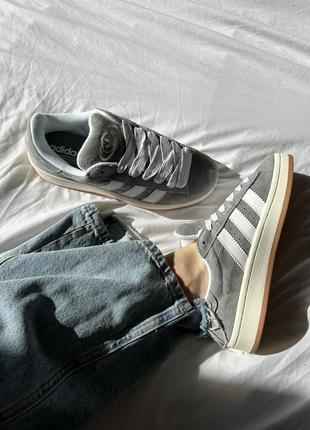 Adidas campus 00s grey / white5 фото