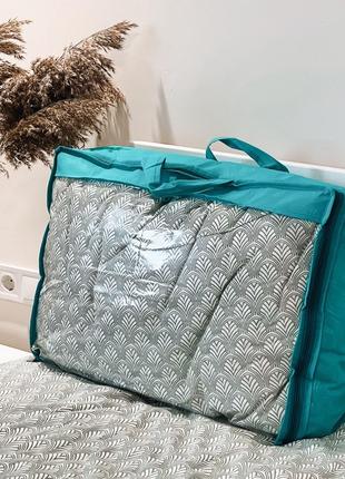Сумка-чемодан из пвх для одеял и подушек s - 55*45*18 см (лазурь)