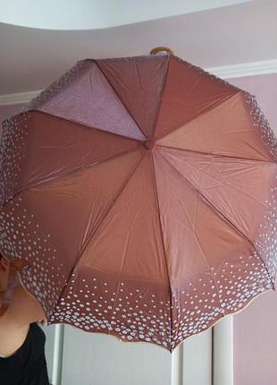 Женский зонт полуавтомат на 9 спиц
