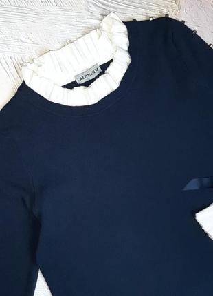 💝2+1=4 оригинальный темно-синий мягкий свитер laetitia mem, размер 48 - 505 фото