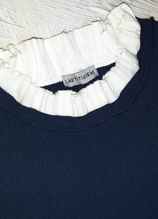 💝2+1=4 оригинальный темно-синий мягкий свитер laetitia mem, размер 48 - 507 фото