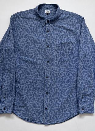 Edwin paisley print shirt сорочка у візкунок пайслі